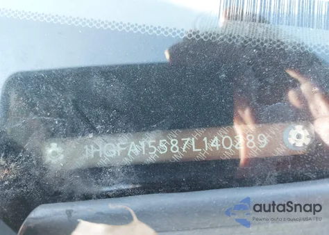 2007 Honda Civic Lx from USA, damaged, VIN 1HGFA15587L140289